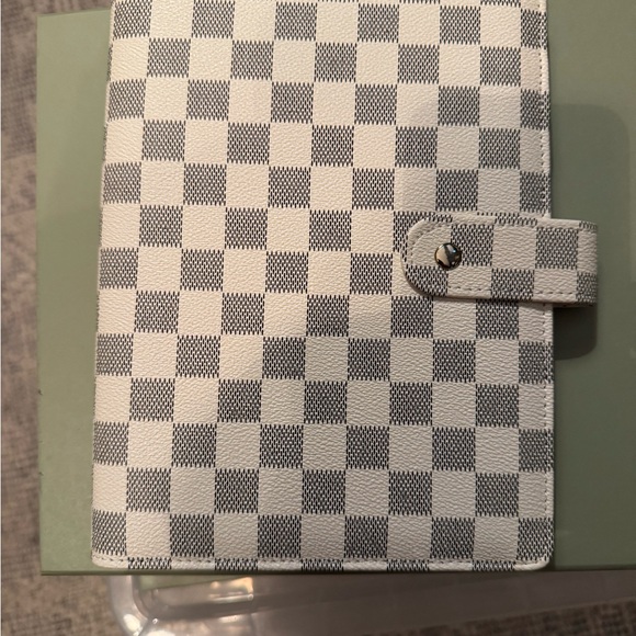 A5 checkered journal notebook White/White - Picture 3 of 6